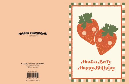 Berry Happy Birthday Card (6 Pack)
