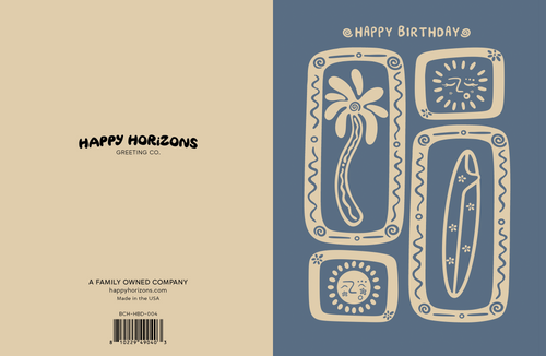 Beach Day Blue Card